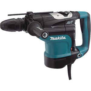 Makita kombinirano kladivo HR4511C 1350W za SDS-Max v kompletu v transportnem kovčku.