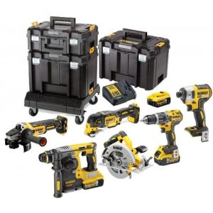 DEWALT set DCK685P3T-QW DCD796+DCF887+DCH273+DCG405+DCS570+DCS355+(18V/3x5.0Ah)+3x Tstak